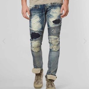 Crysp Denim men’s Goya Biker skinny stretch jeans